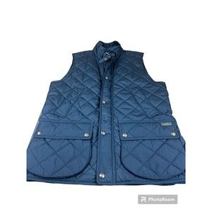 Polo Ralph Lauren Women’s Quilted Corduroy Collar Black Vest‎ Size - M 5 pockets